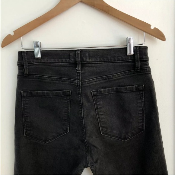 LOFT modern high waist skinny ankle jeans black - Picture 5 of 7